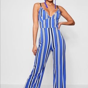Striped Wide Leg Jumpsuit
